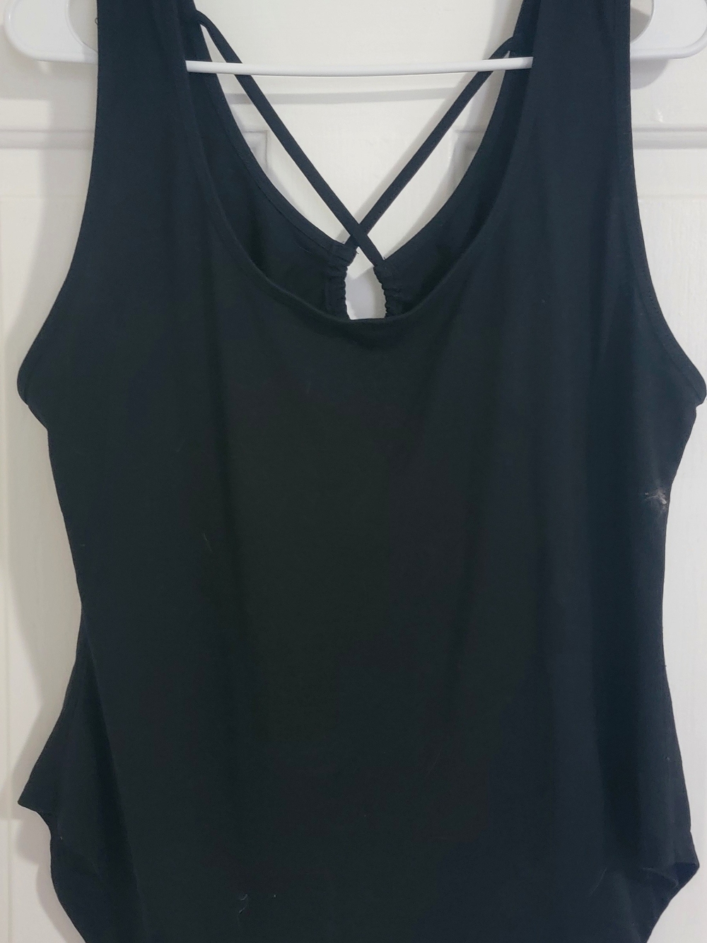 Women's Black Strappy-Back Tank Top